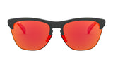 Oakley Frogskins Lite Sunglasses Matte Crystal Black Frame/ Prizm Ruby Lens