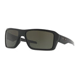 Oakley Double Edge Sunglass Matte Black Frame/ Dark Grey Lenses
