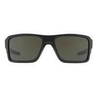 Oakley Double Edge Sunglass Matte Black Frame/ Dark Grey Lenses