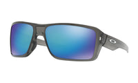 Oakley Double Edge Sunglass Grey Smoke Frame/ Prizm Sapphire Polarized Lenses