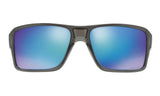 Oakley Double Edge Sunglass Grey Smoke Frame/ Prizm Sapphire Polarized Lenses